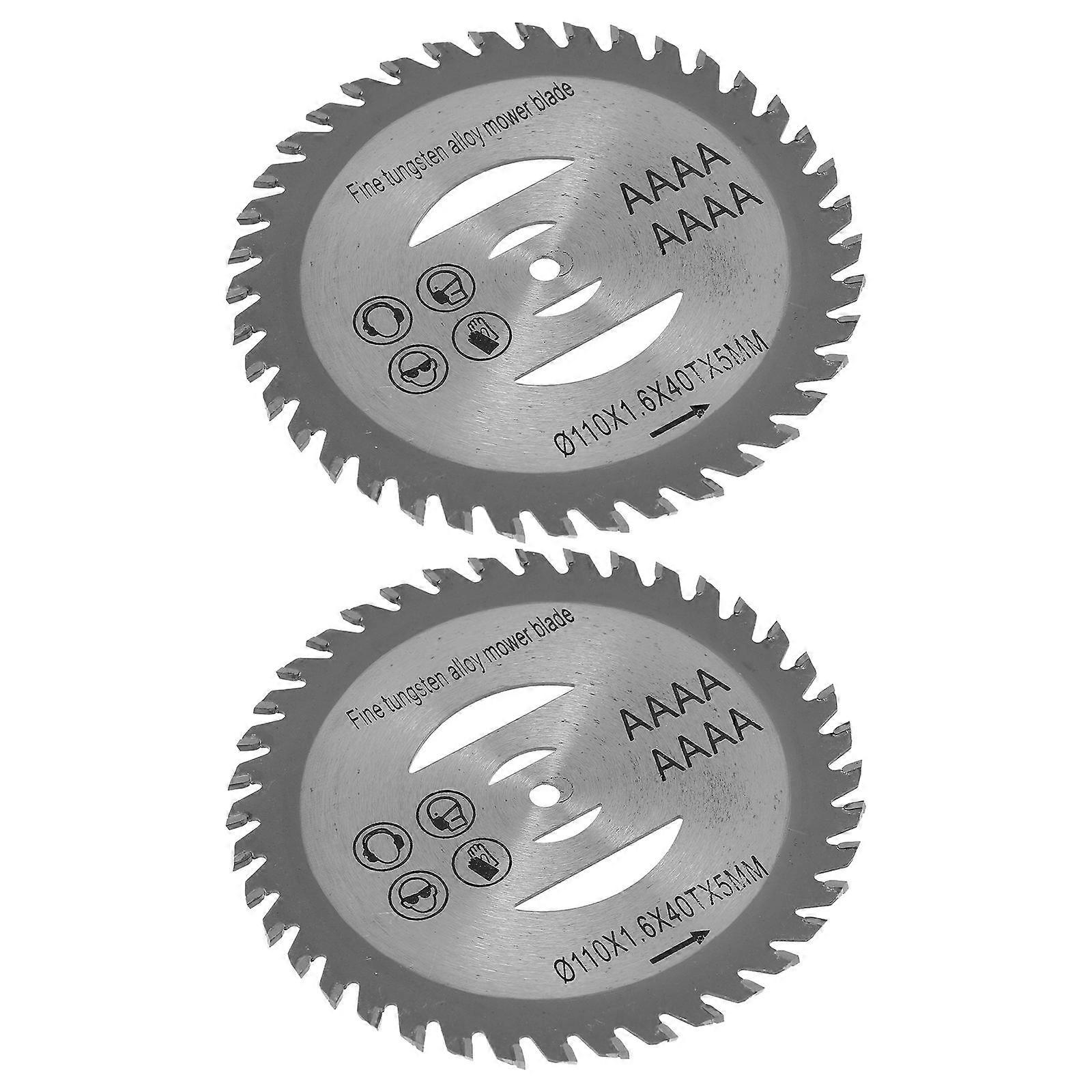 Brush Clearing Tools Circular for Outdoor Maintenance Silver Alloy for Grass Cutting 2Pcs