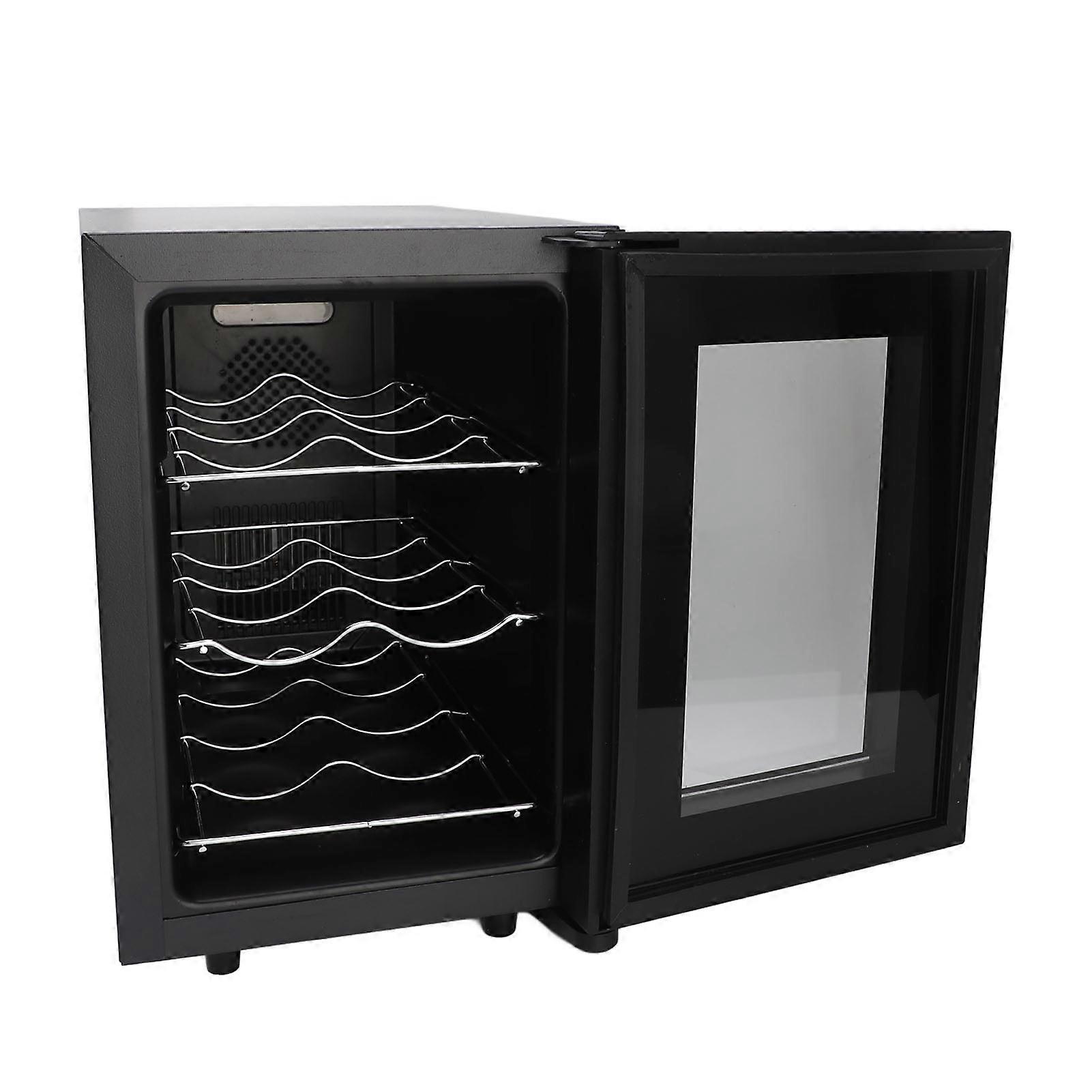 6 Bottle Wine Cooler Refrigerator with LED Display 12°C‑15°C Temperature Control Freestanding Wine Cellar for Kitchen Apartment RV 100‑240V US Plug 