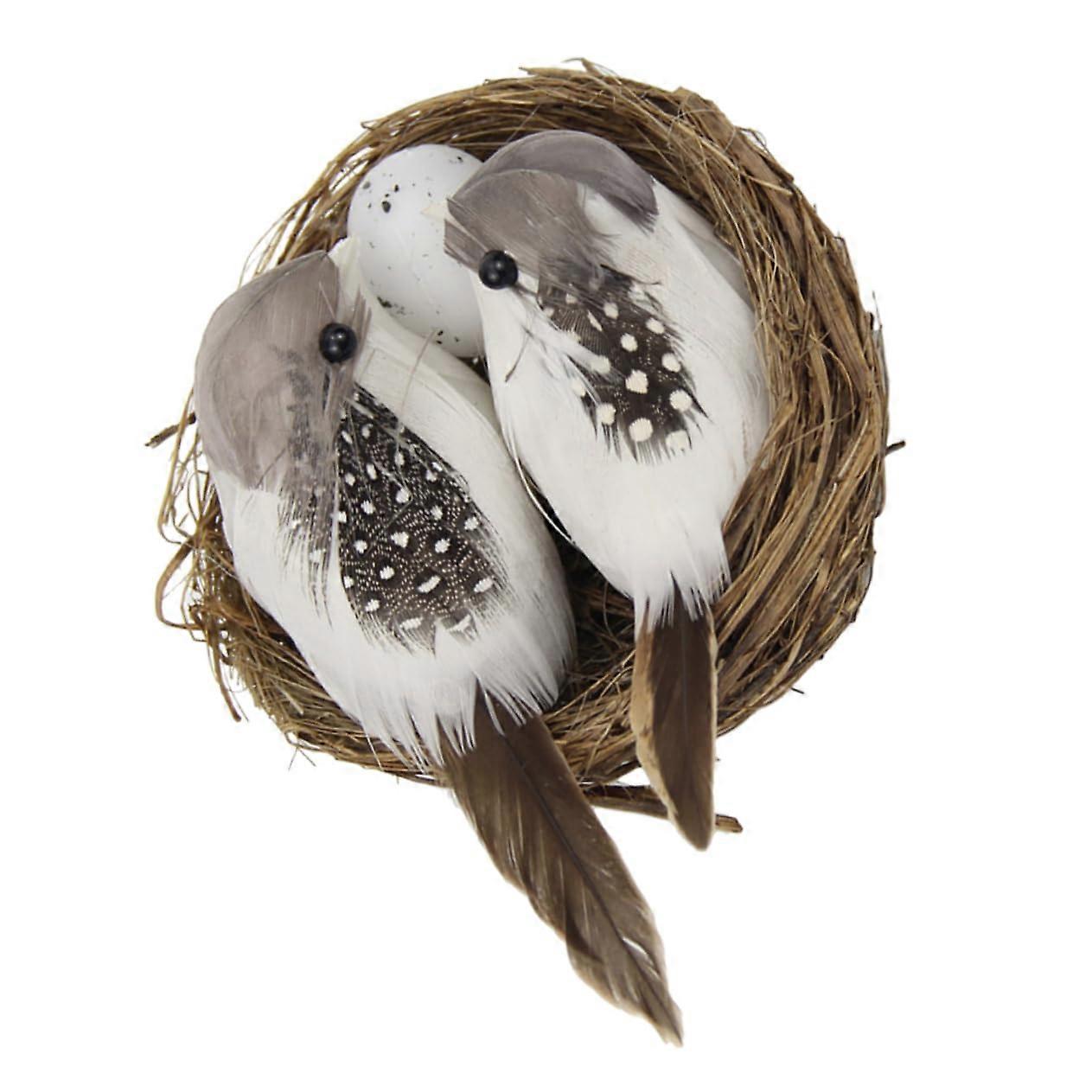 Bird Nest Decoration Realistic Bird Breeding Nest Simulation for Outdoor Garden Ornament and Photo Prop 30cm