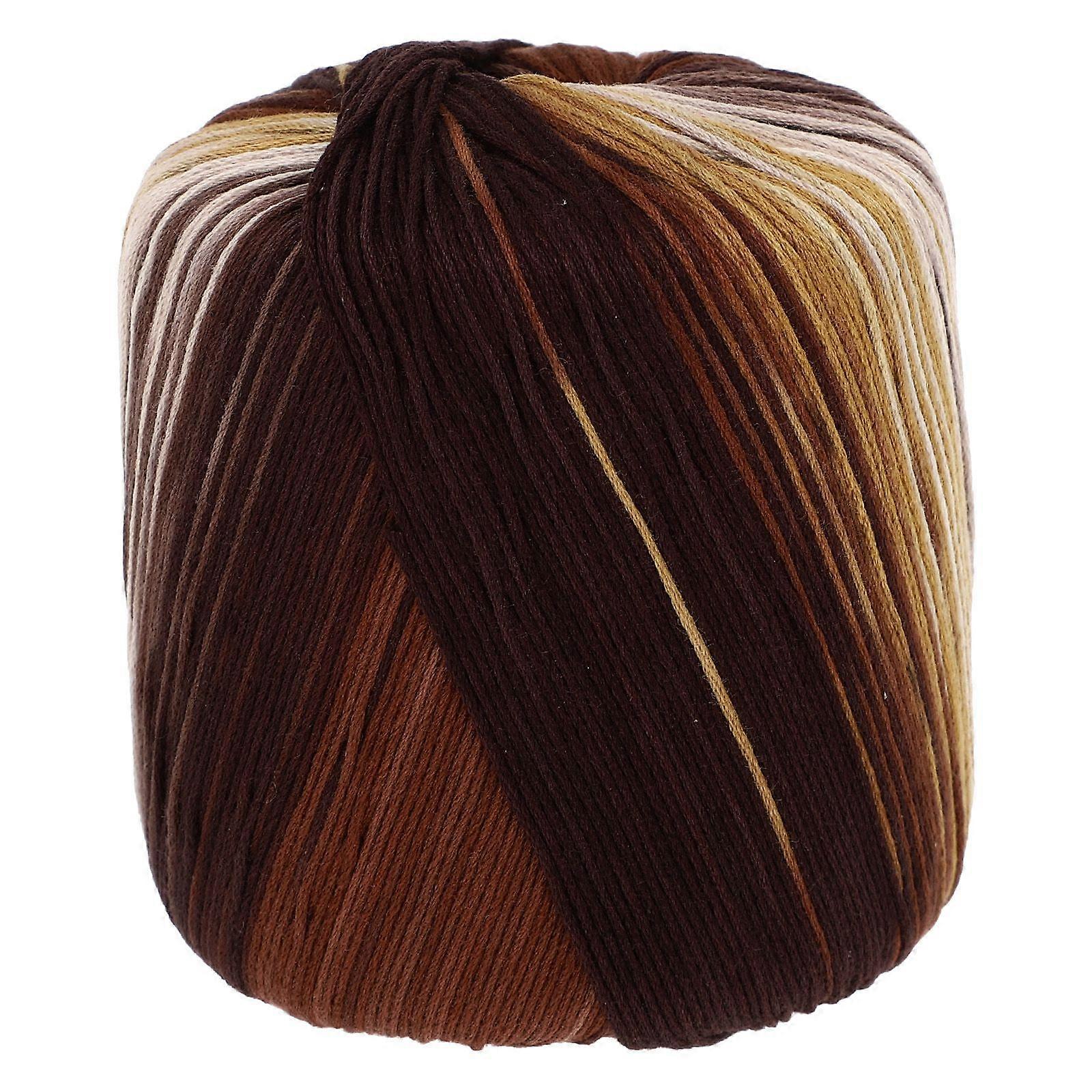 1 Roll 133M Color Segment Dyed Gradient Cotton Yarn DIY Thread Hand Crocheted Scarf Hat Shawl Line Material for Hand Knitting DIY Sweater Blanket Cost