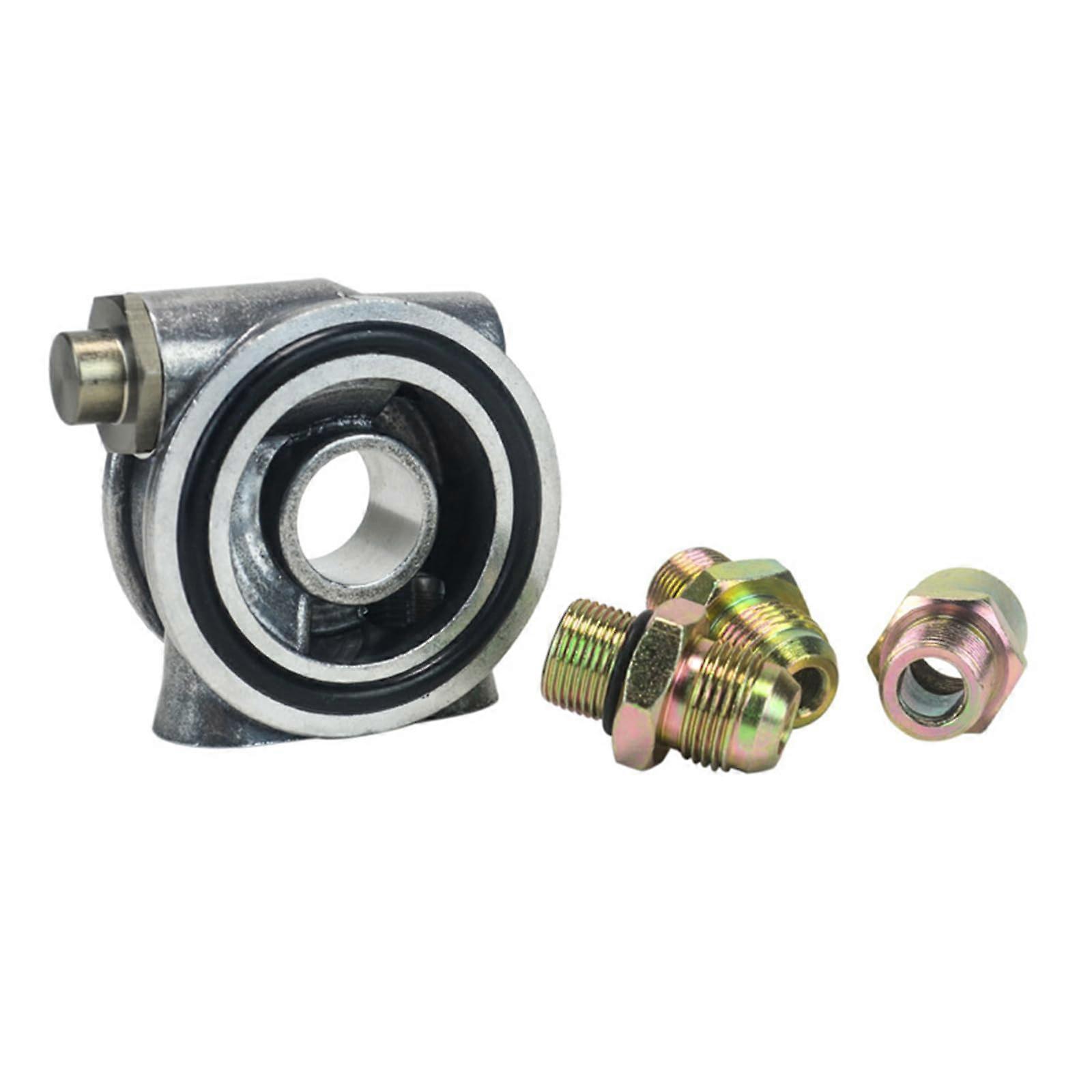 Motor Oil Sensor Sandwich Adapter Plate Easy Installation M20x1.5 Inlet AN10 Outlet For Auto Oil Filtration