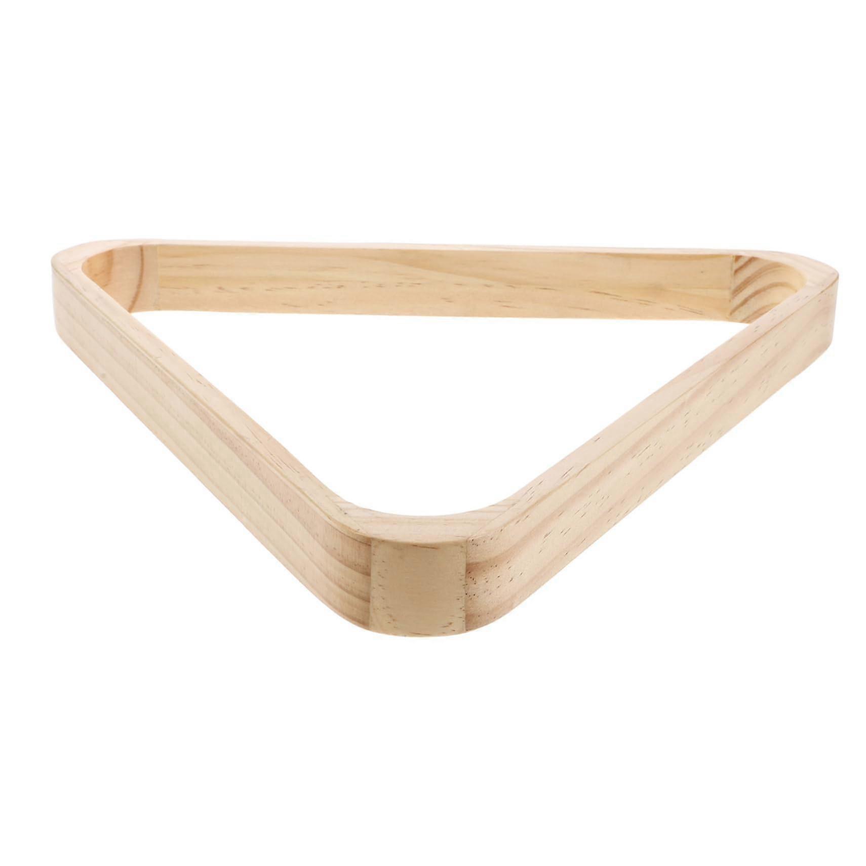 Wood Pool Triangle Rack Ball Holder Portable Durable for Billiard Table Natural Wood Compatible with Snooker and Pool Rooms