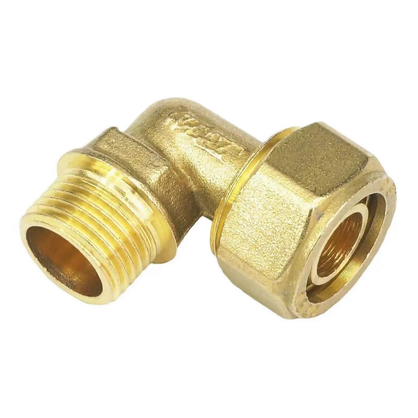 PEX Brass Compression Elbow Fitting 20x25mm ID/OD, 1 In BSP Male, Durable Construction For Floor Heating