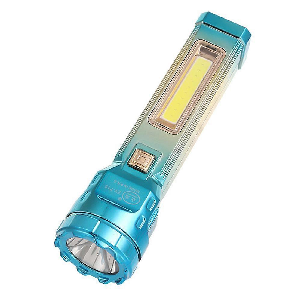 Solar Flashlight Small LED Torch Light Mini Super Bright Penlight USB COB