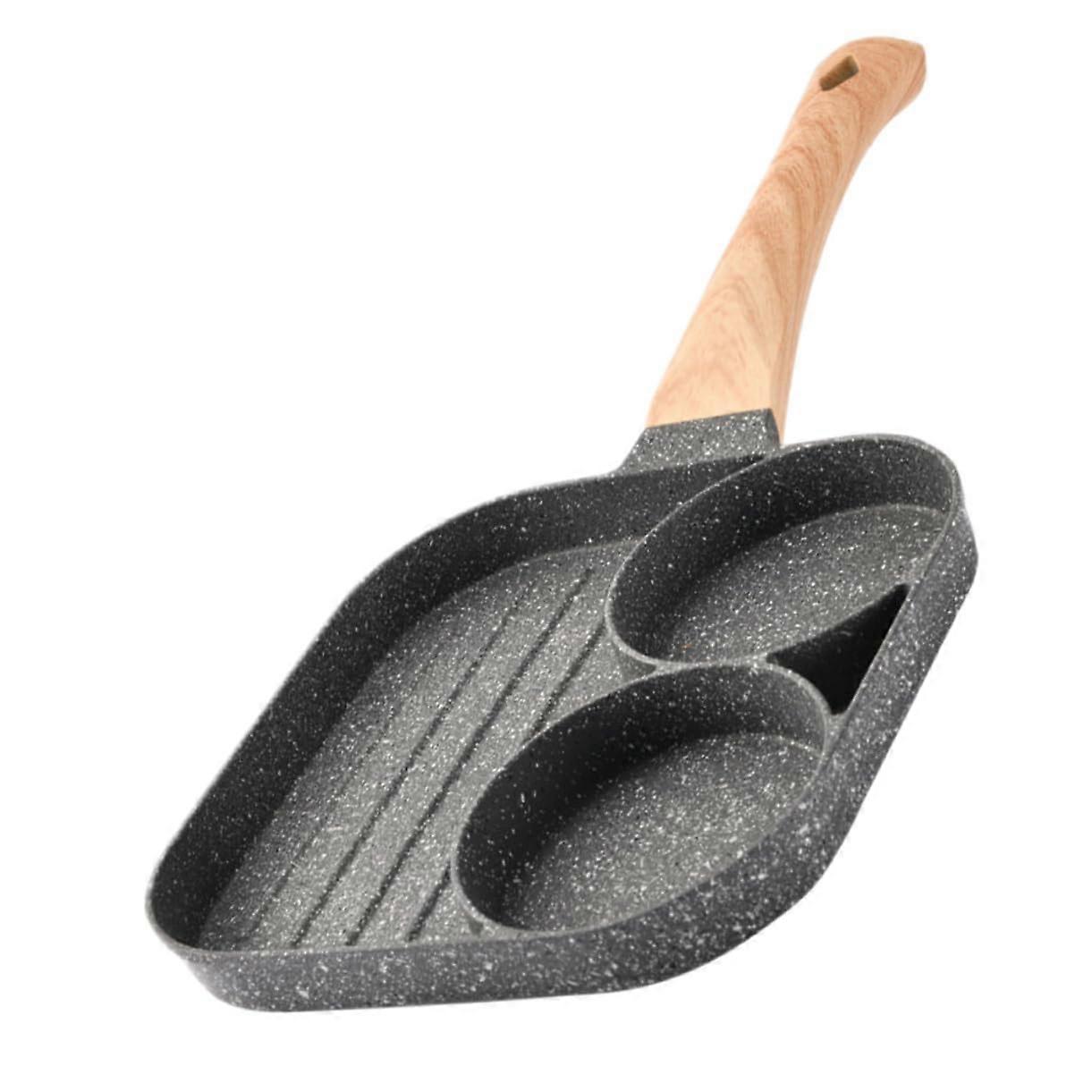 Medical Stone Frying Pan Non-Stick Multipurpose Breakfast Pan For Eggs Steak Waffles Long Handle