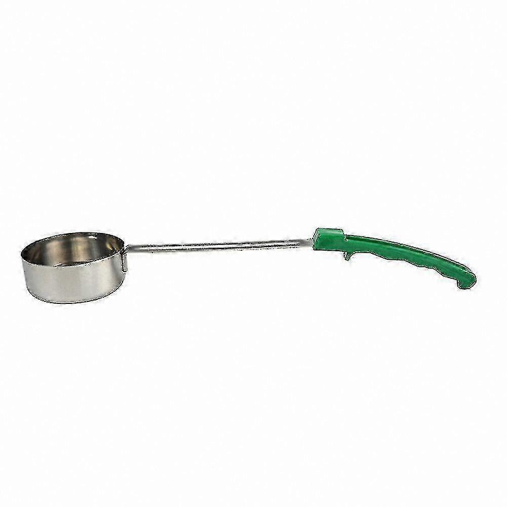 Flat Bottom Sauce Ladle with Rubber Handle for Cooking and Measuring