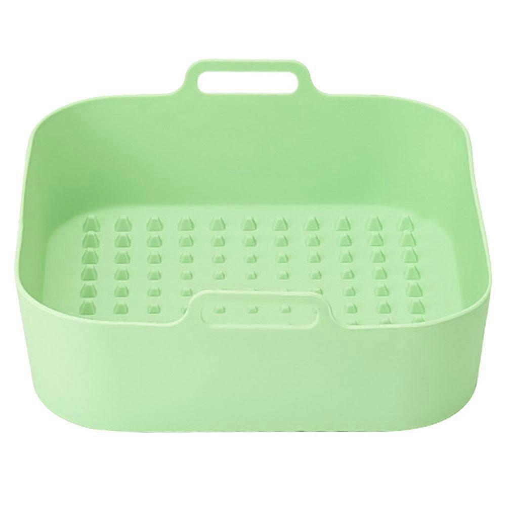Air Fryer Silicone Tray Liner for Household Cooking Reusable Silicone Light Green Easy to Clean 1Set