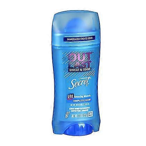秘密のアウトラスト完全クリーン制汗デオドラント目に見えない固体、2.6オンス(1パック)
