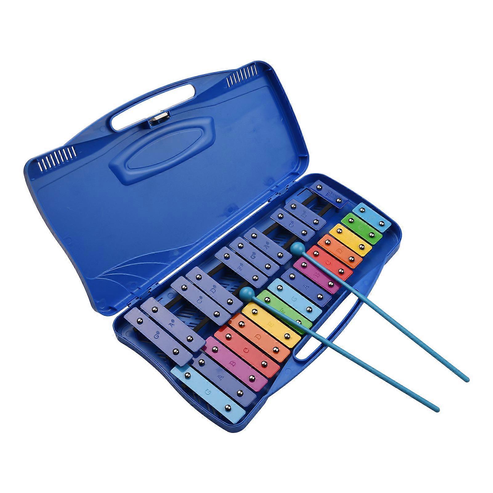 25-Note Glockenspiel Xylophone with Case & 2 Mallets, 38.8x23.2cm