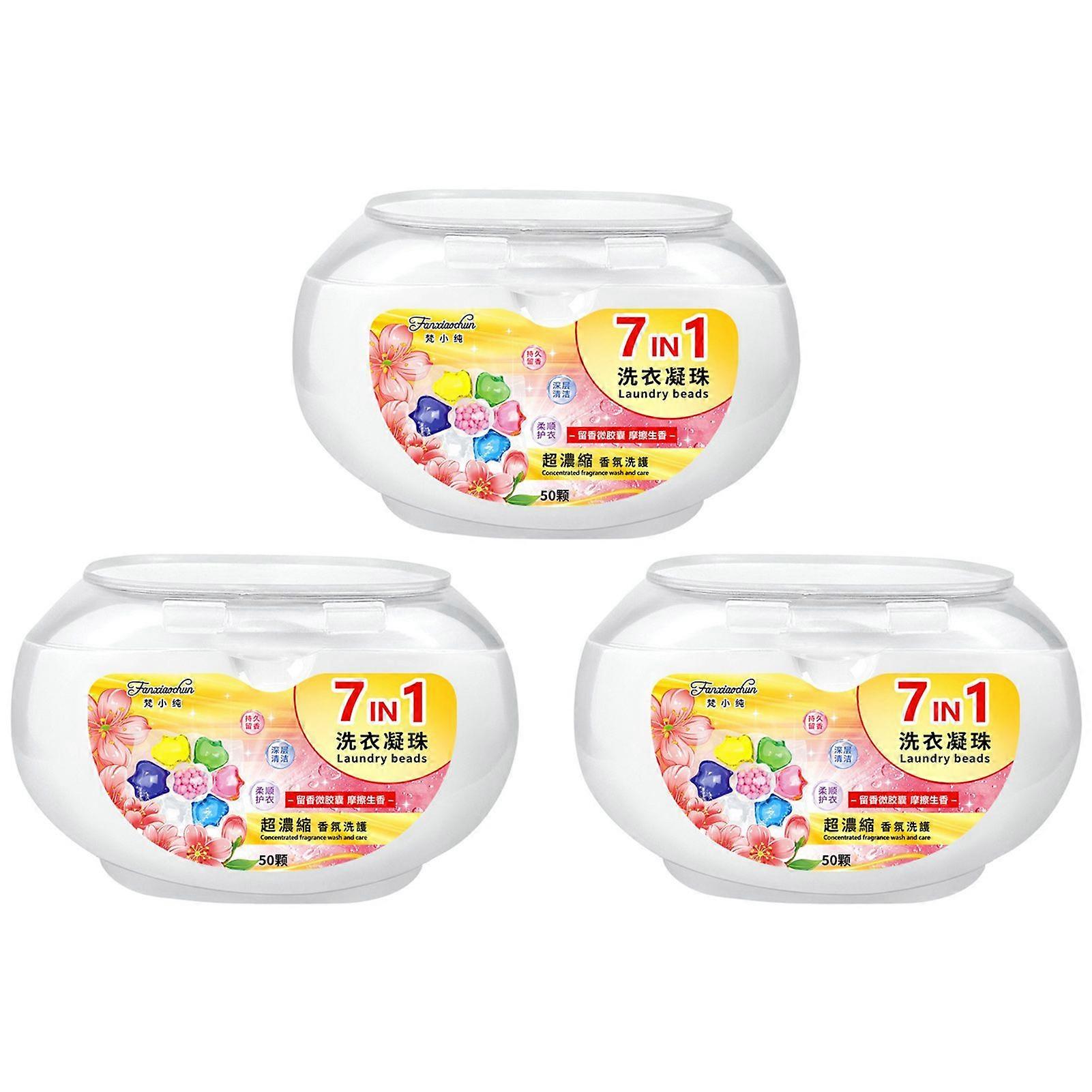 7 in 1 Laundry Beads 1 Set Colorful Long Lasting Fragrance Beads Deep Cleaning Laundry Detergents Ball for Home Dorm Laundry Room