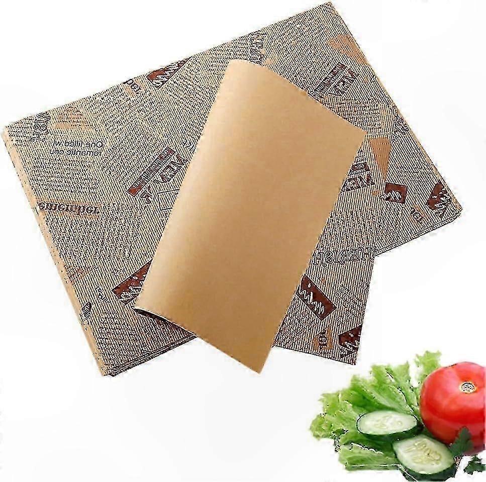 Wax Paper Sheets with Newspaper Design for Baking and Food Prep