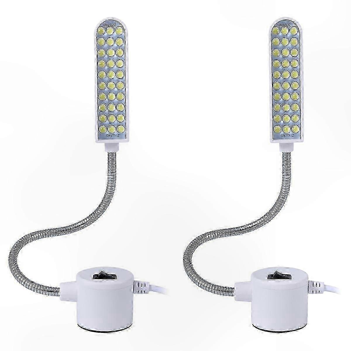 Flexible 30 LED Sewing Light with Magnetic Base, Portable Gooseneck Work Lamp, 2-Pack EU Version 0627
