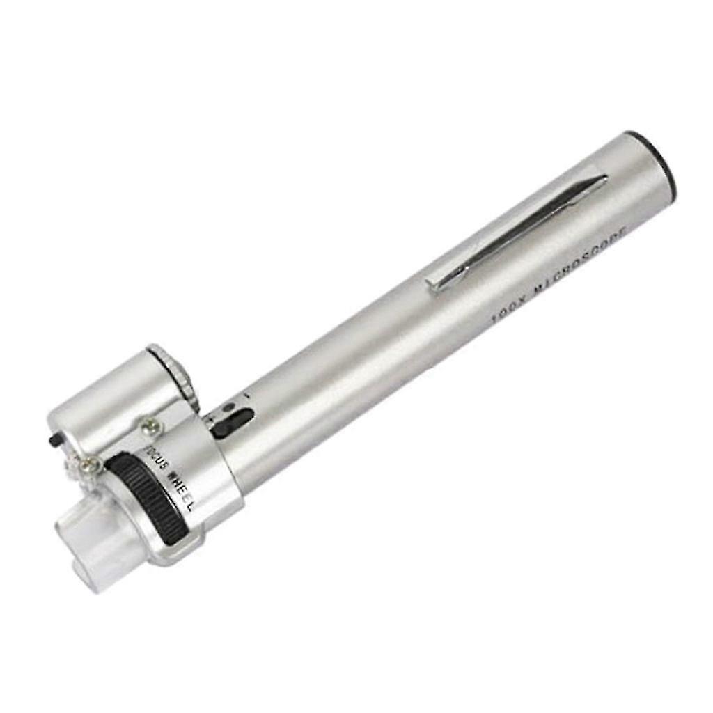 Handheld Microscope 100X Mini Pocket Portable Microscope LED Jewelry Magnifier Edition 0827