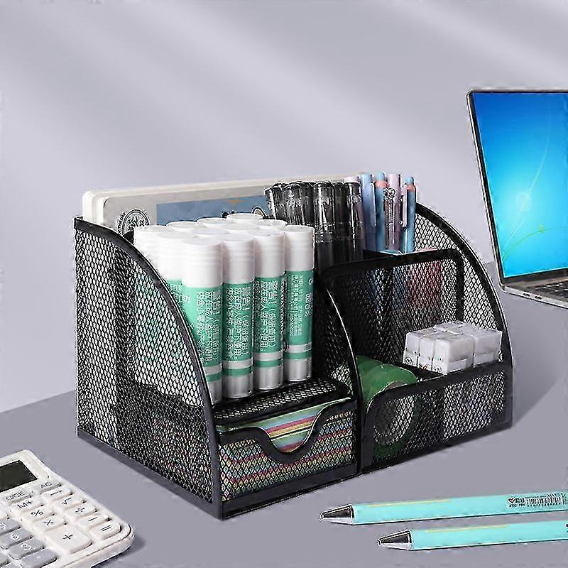 Kreative, multifunktionale Aufbewahrungsbox mit drei Gittern, Desktop-Schreibwaren...