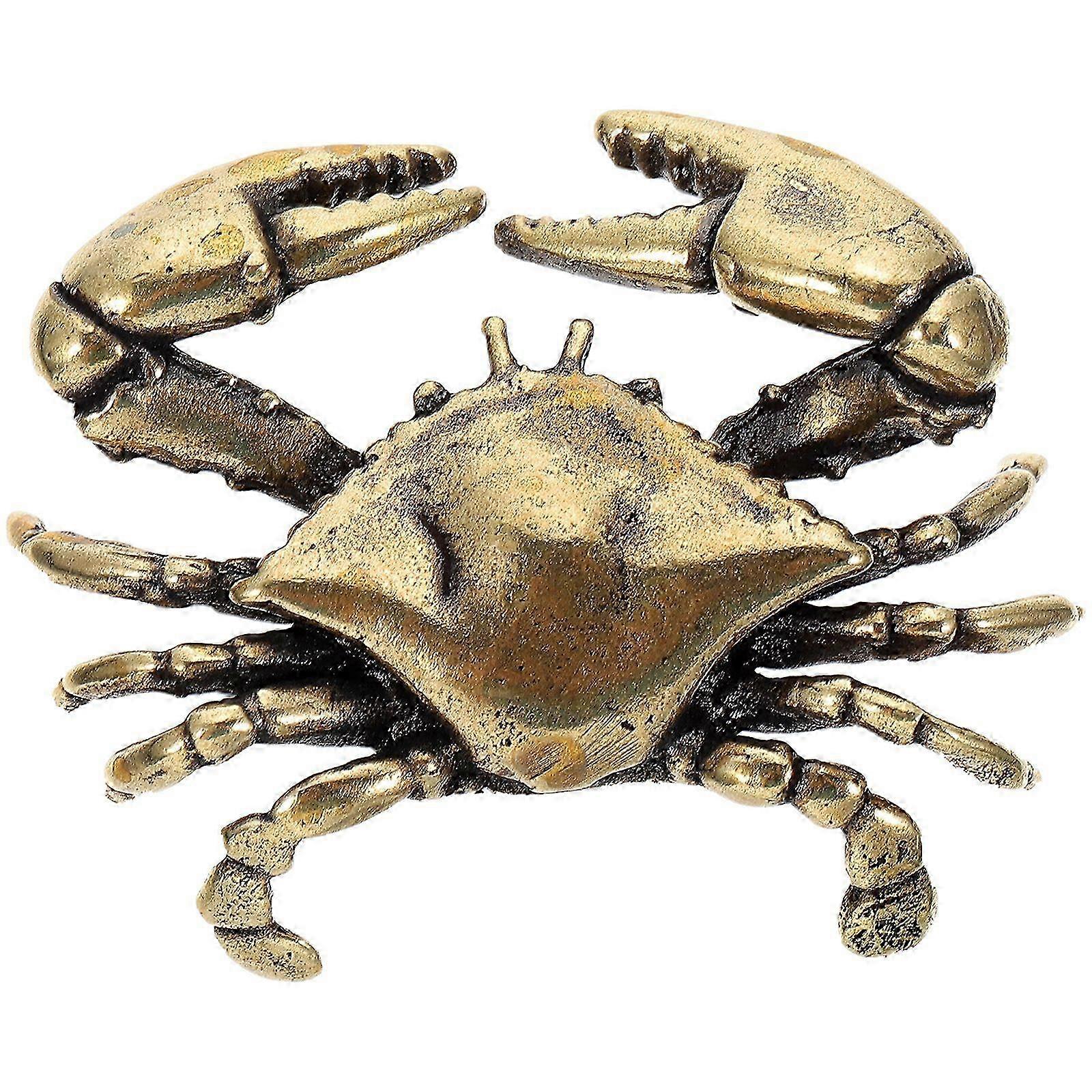 Retro Style Crab Ornament Desktop Brass Crab Adornment Home Brass Craft