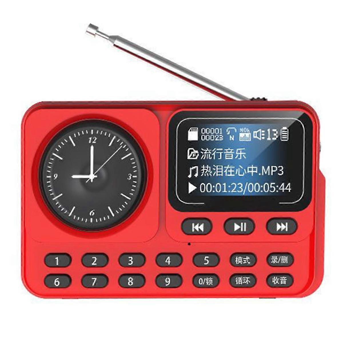 Multifunctional clock FM radio Bluetooth speaker