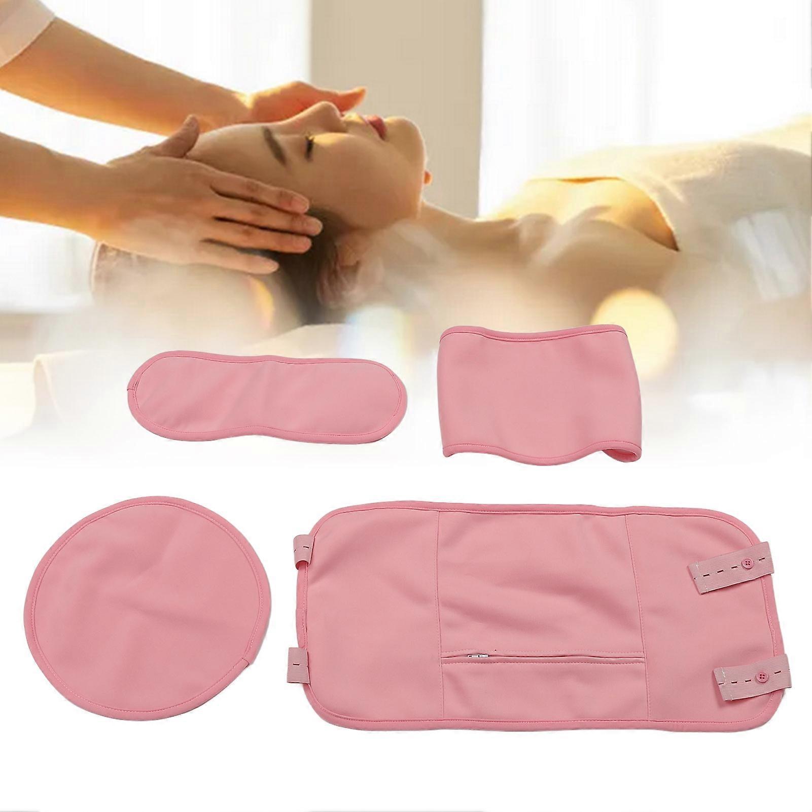 4pcs Castor Oil Packs Set Button Style Hot Cold Compress Wraps