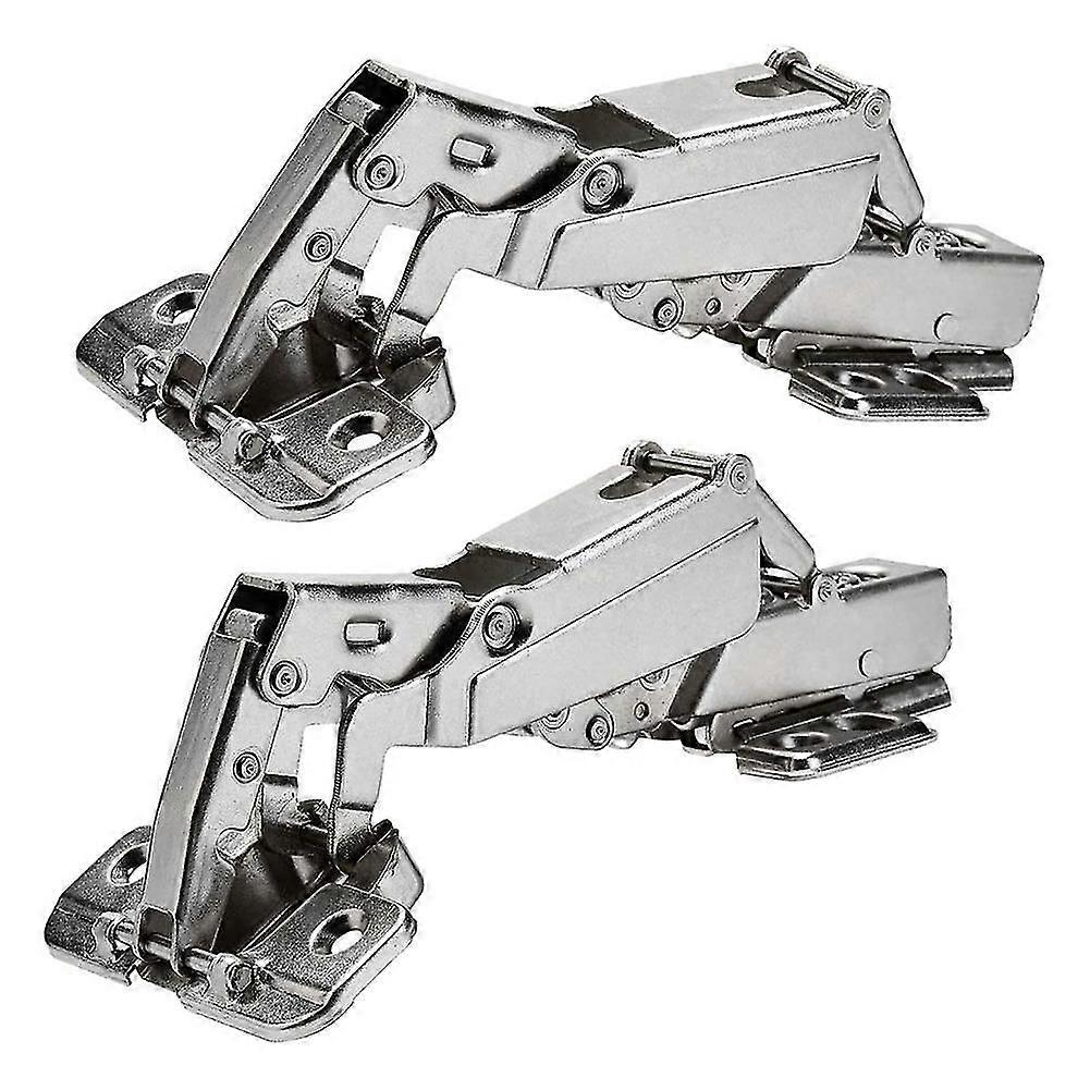 2pcs Adjustable Cabinet Door Hinges, 175 Degree Frameless, for Kitchen Bathroom