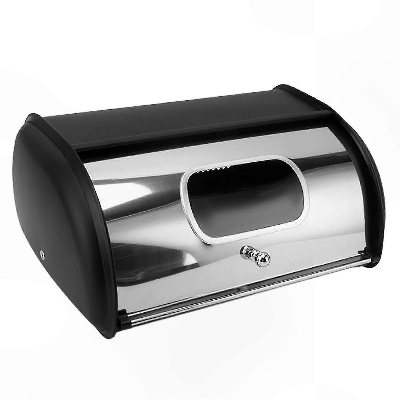Kitchen Countertop Bread Storage Container with Window for Bread Bin or Holder White