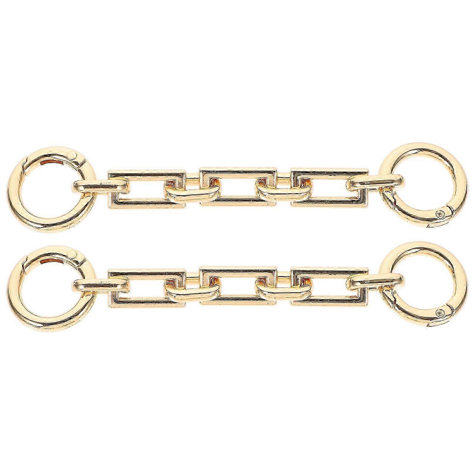 2pcs Alloy Bag Extension Chain Diy Handbag Replacement Extension Chain Purse Chain
