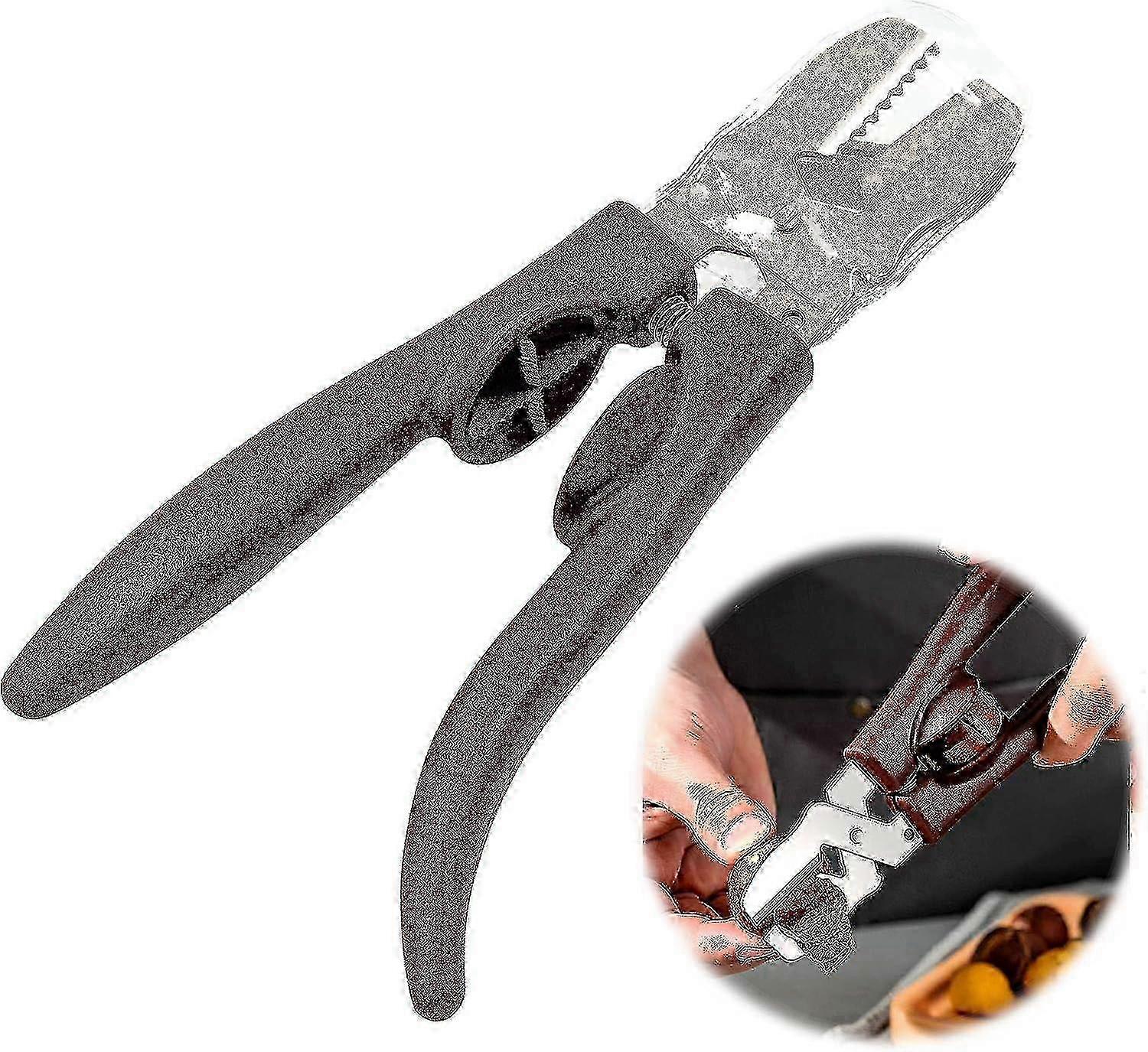 Stainless Steel Chestnut Tongs - Effortless Nutcracker for Hazelnut, Pecan & Almond, Multi-Functional Kitchen Tool Edition 0909