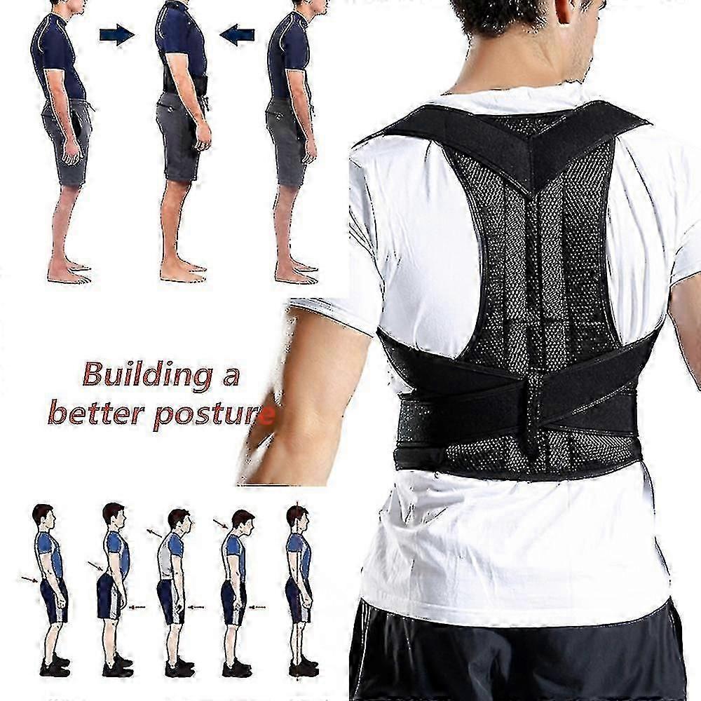 Back support belt adjustable posture corrector for adults
