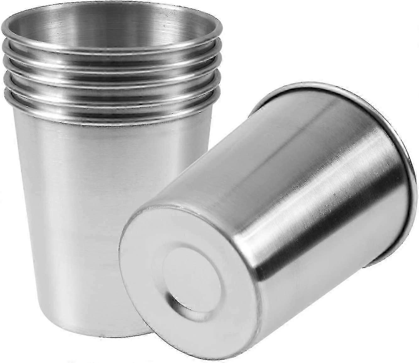 2023 - 6er Pack 8 Unzen 230ml Edelstahlbecher Bruchsichere Pint Trinkbecher Metall (ShiKai)
