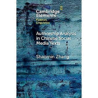 Autorenschaftsanalyse in chinesischen Social-Media-Texten – Shaomin Zhang