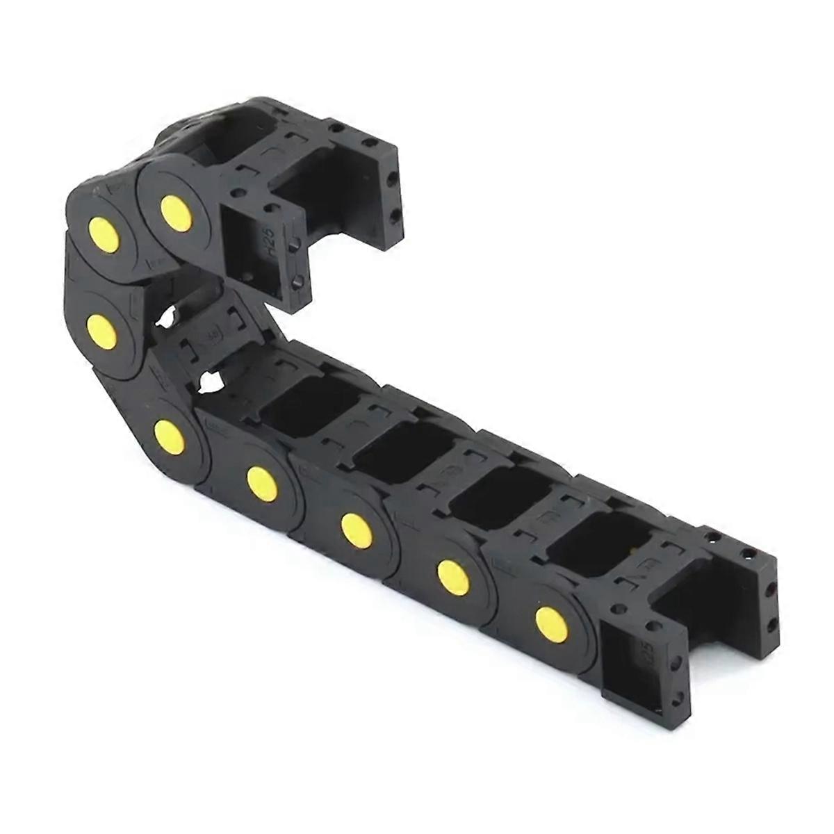 25mm Length 1M Plastic Transmission Cable Chain Bridge Open Drag Chain with End Connectors for CNC Machine Tools