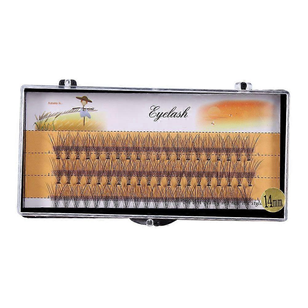 Natural Soft False Eyelash Extension Deluxe Lashes VOLUME Flase Fans 3d Eyelashes(14mm)