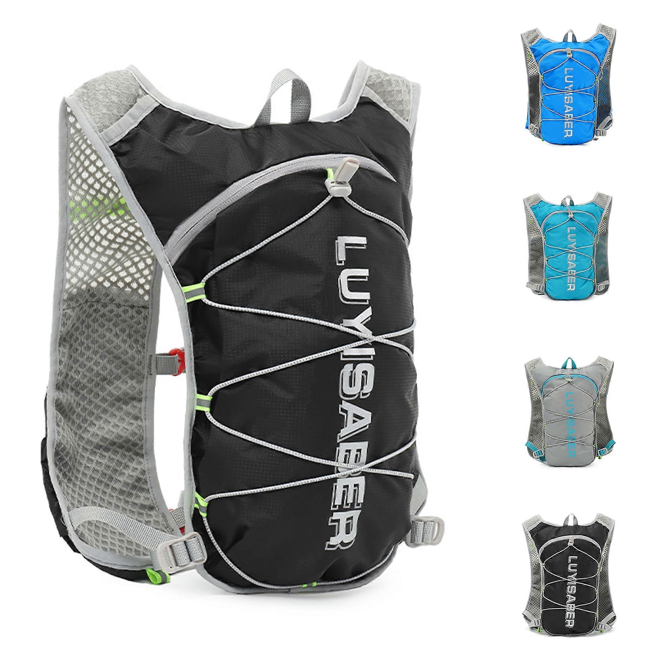 Hydration Vest Backpack Adjustable Straps Running Climbing Hiking Cycling Reflective Breathable Insulation Pack Unisex