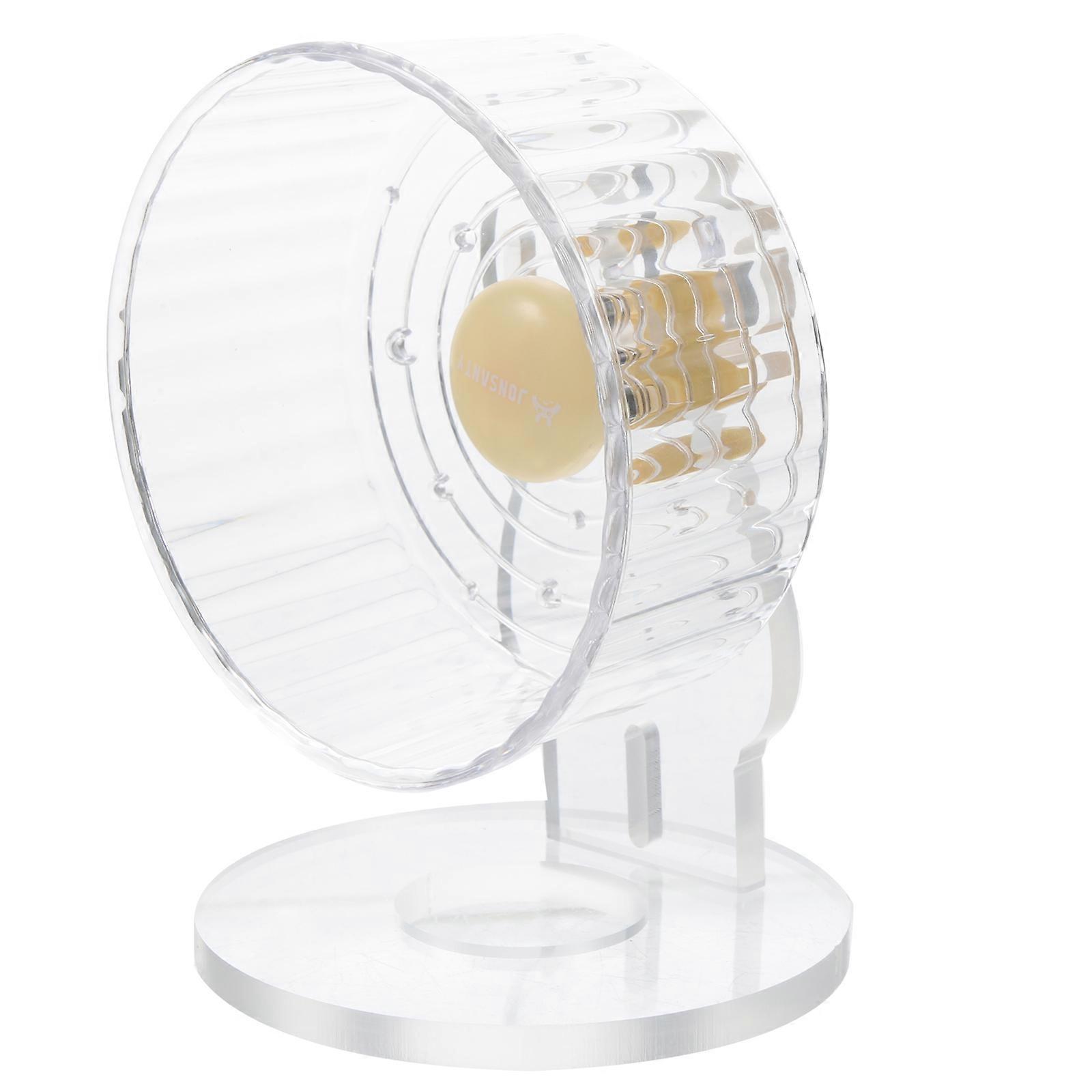 Quiet Operation Hamster Wheel Mice Running Wheel for Pet Shop Display Transparent Pvc with Base 1 Set