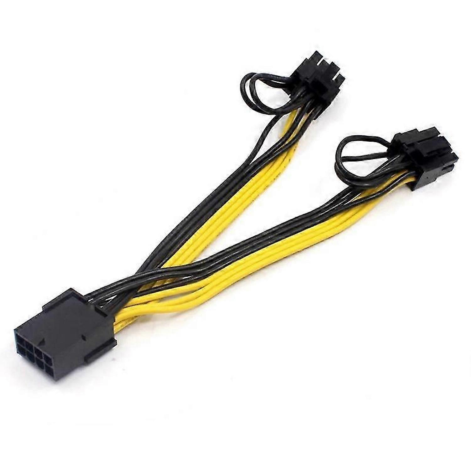 EPS CPU 8Pin to 2-Port PCIe 8Pin Dual PCI-E 6+2Pin Y Splitter Miner GPU Graphics Card Power Supply C