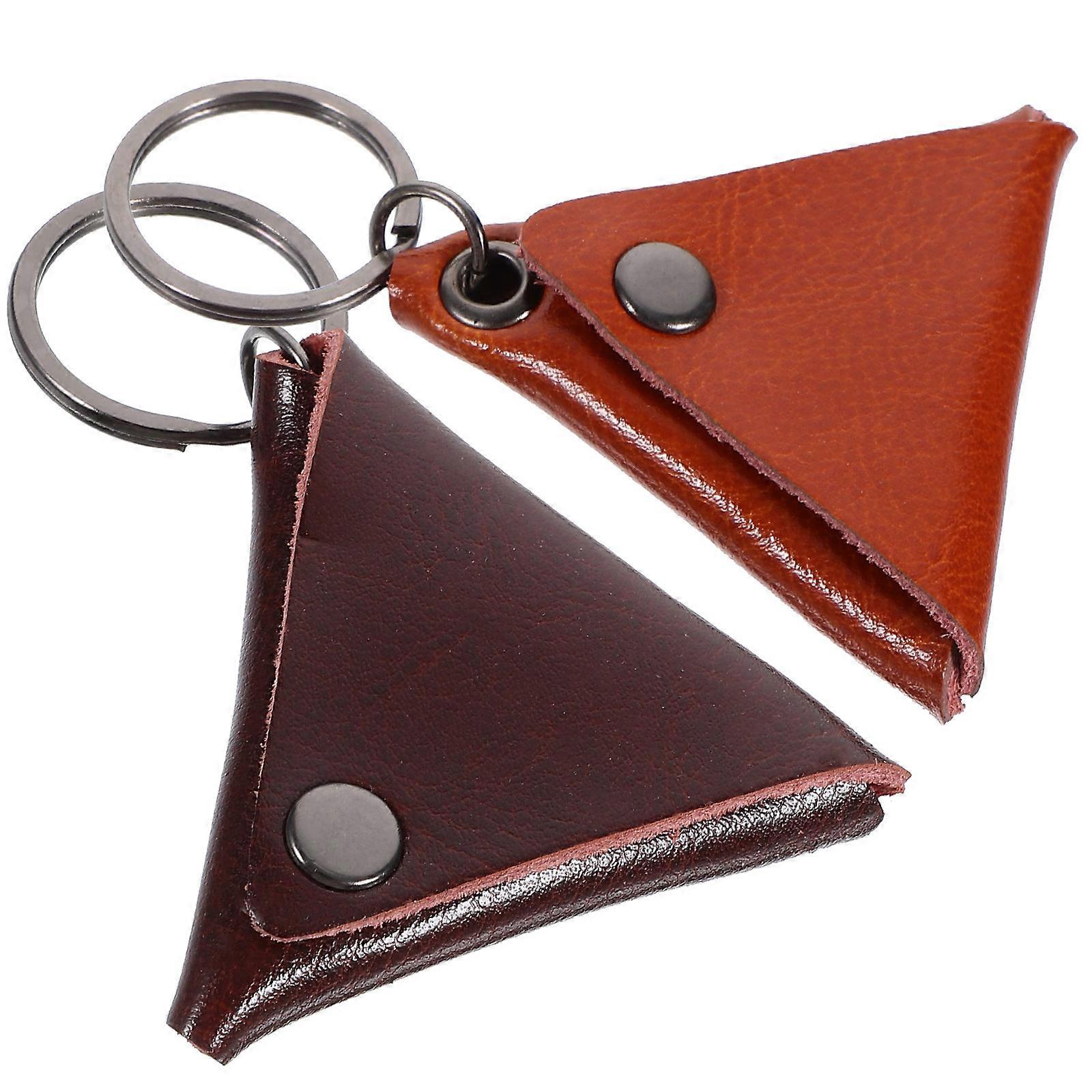 Guitar Pick Keychain Holder Guitar Picks Case Daily Use Assorted Color for Prevent Loss 2Pcs