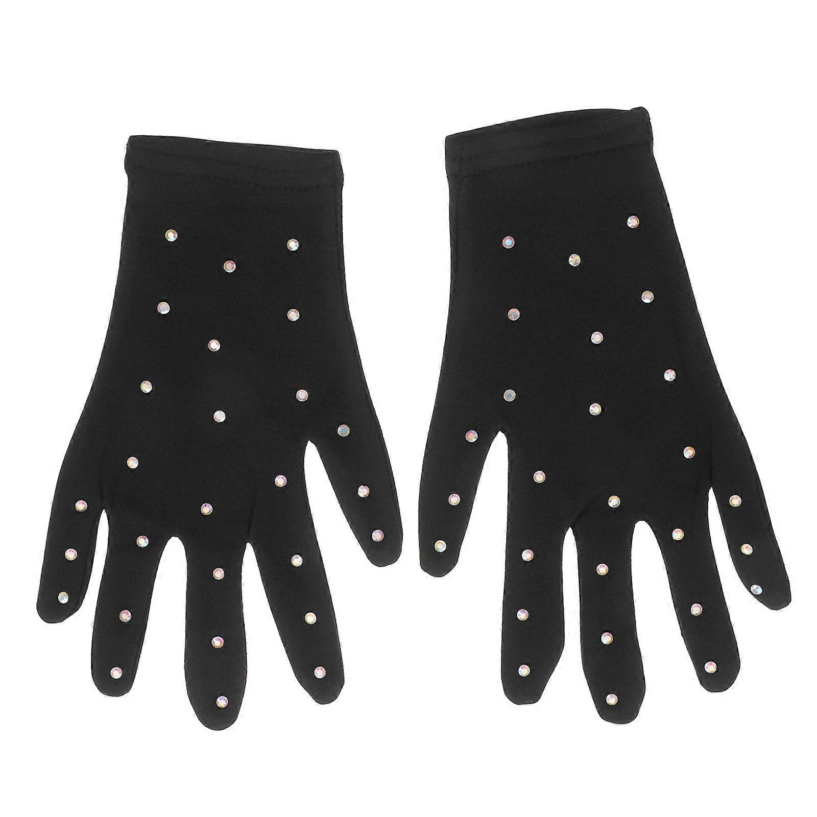 1 Pair Figure-Skating Performance Gloves Skating Gloves Stage Decorative Gloves for Skating
