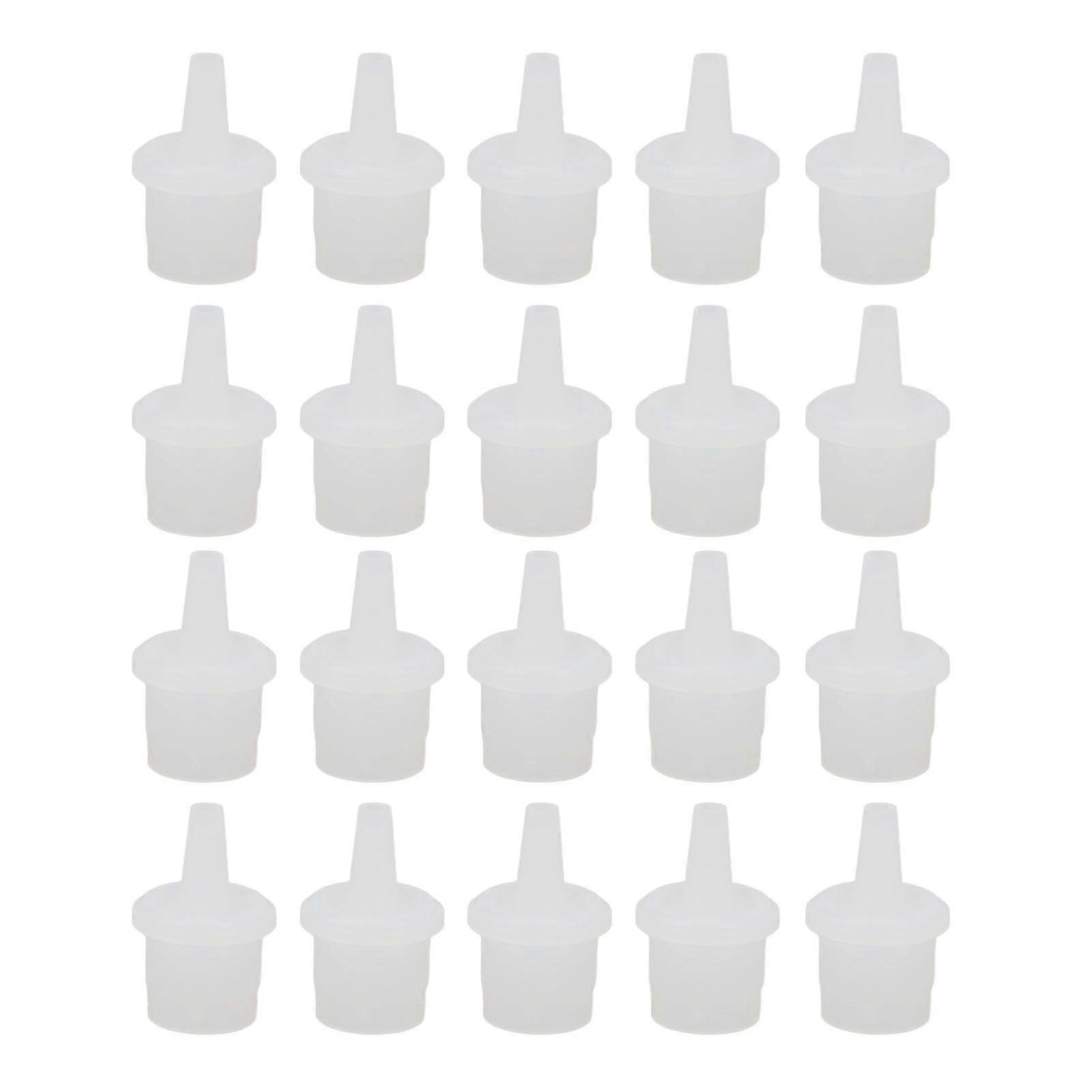20pcs Eyelash Glue Bottle Nozzle ABS Glossy Extension Glue Replacement Nozzle For Pigment