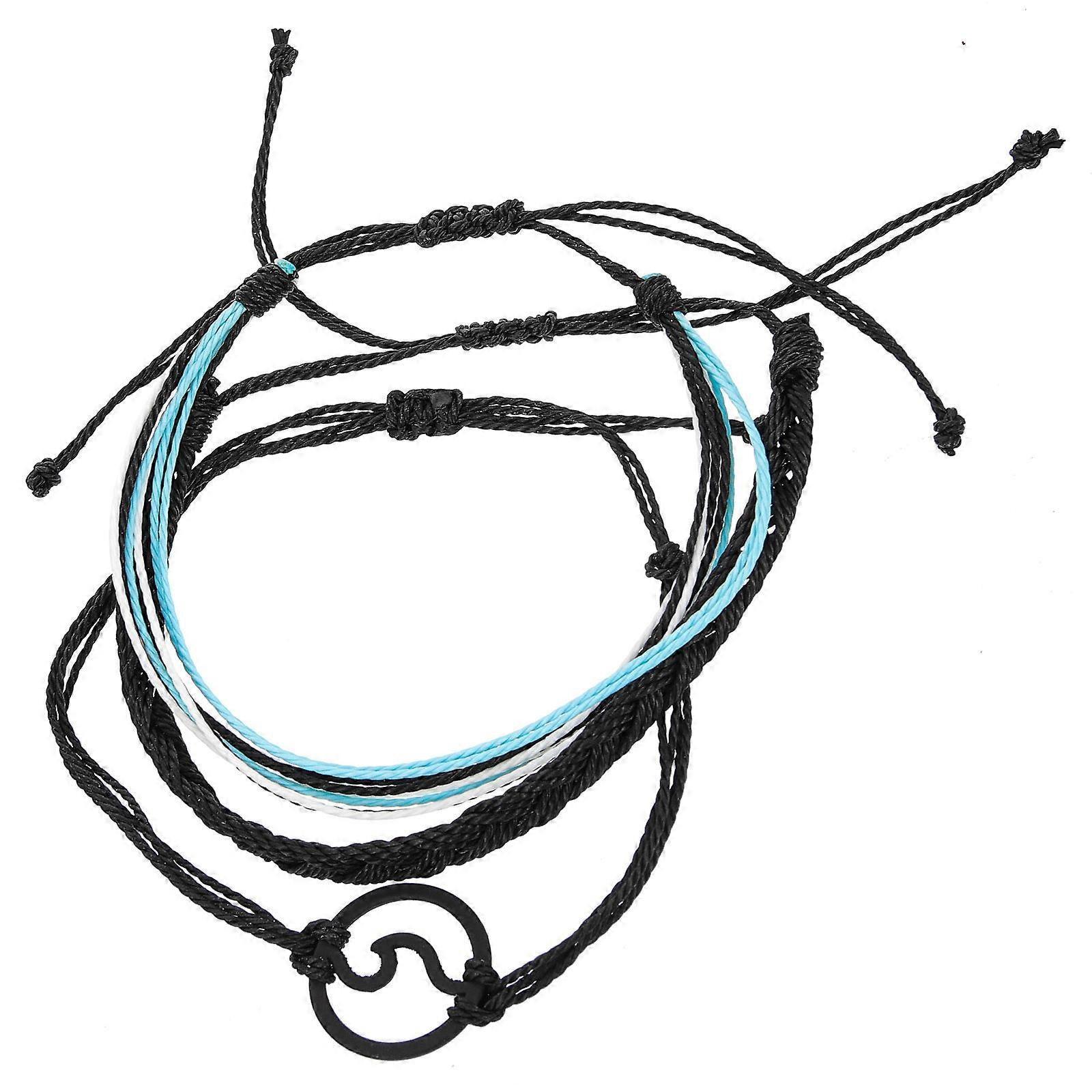 String Bracelets Bohemian Hand Strings Cotton Thread Bracelets 5Sets