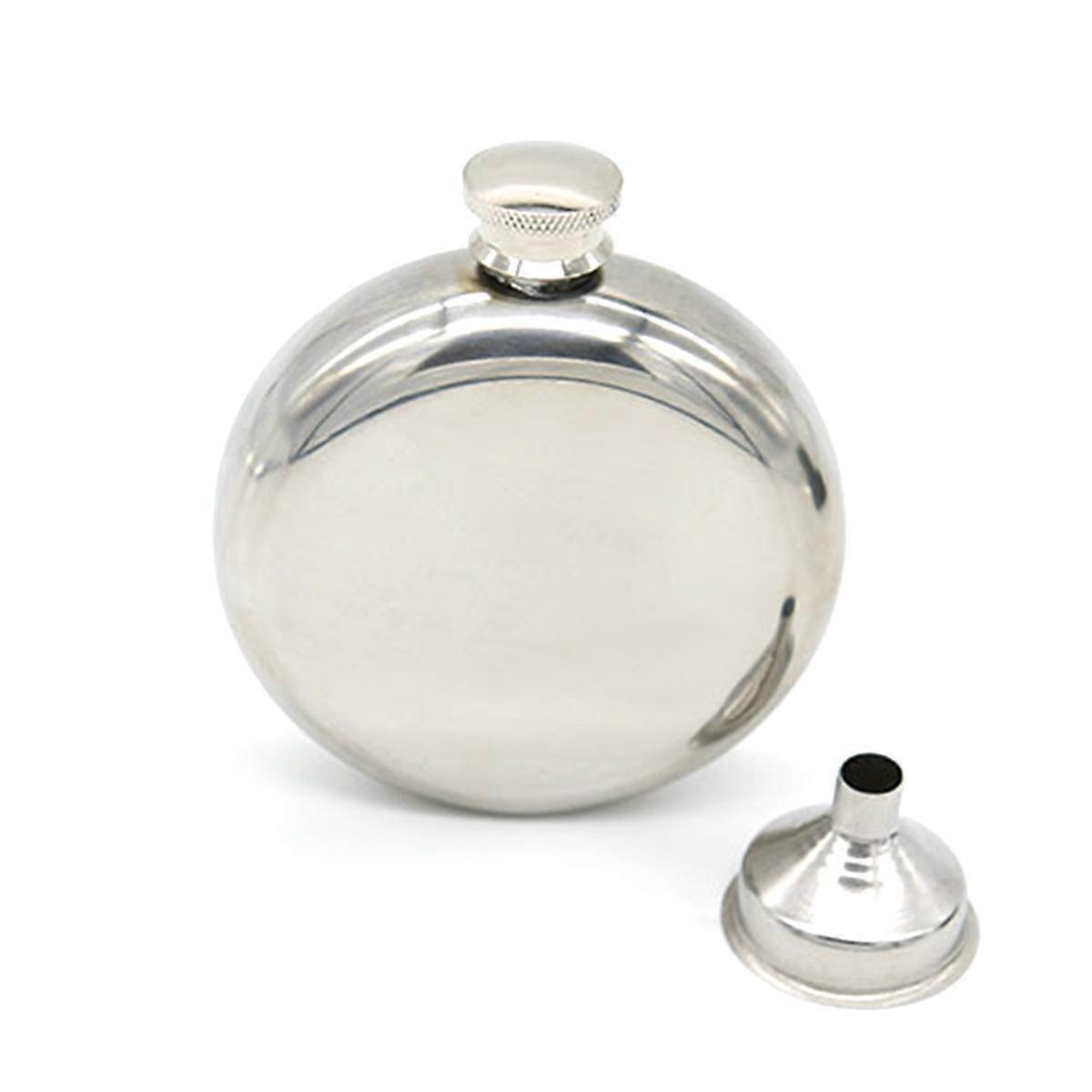 Wine Pot Stainless Steel Wine Pot for Liquor 5oz Round Flagon Portable