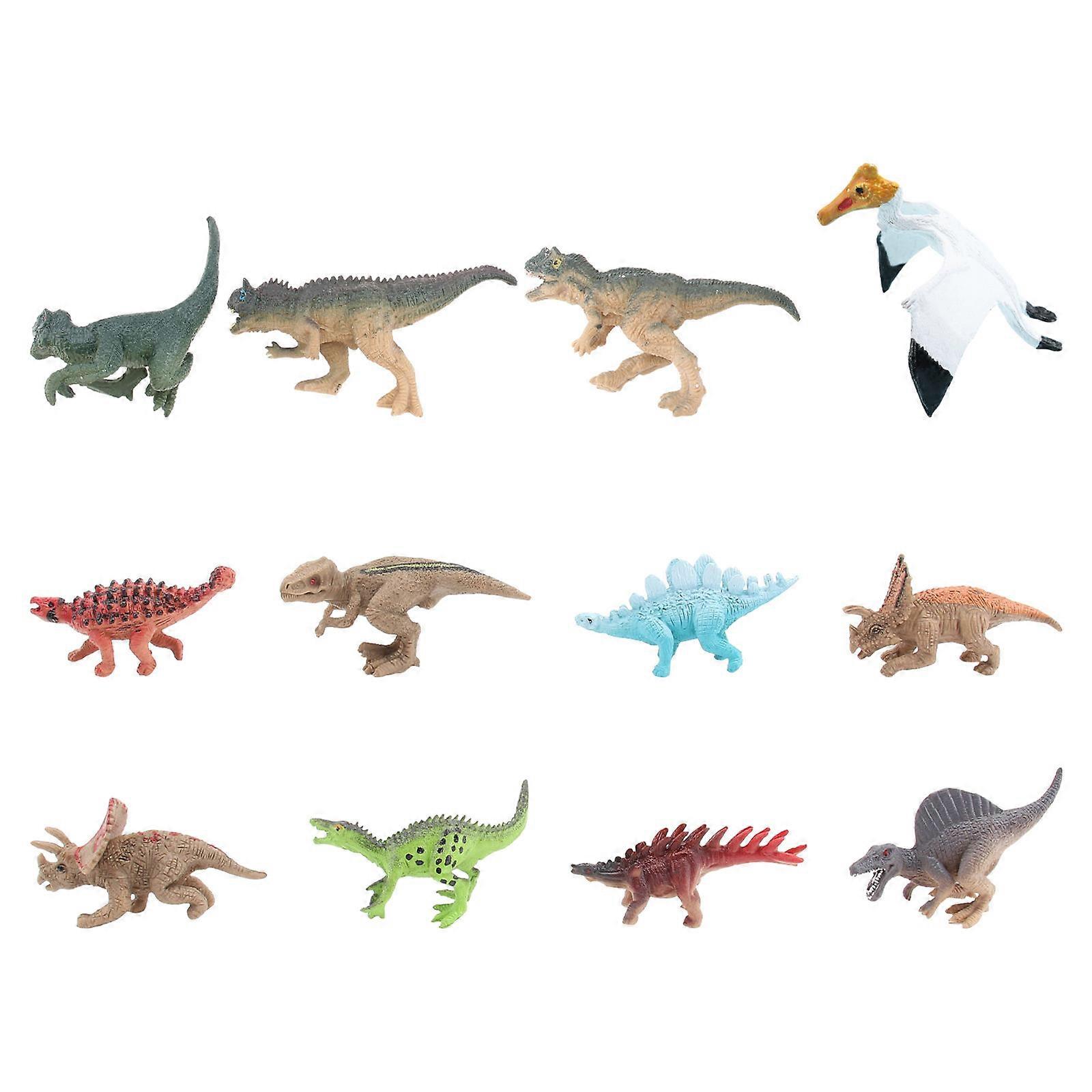 Plastic Dinosaurs Dinosaur Figurine for Decoration Use 12Pcs Pack
