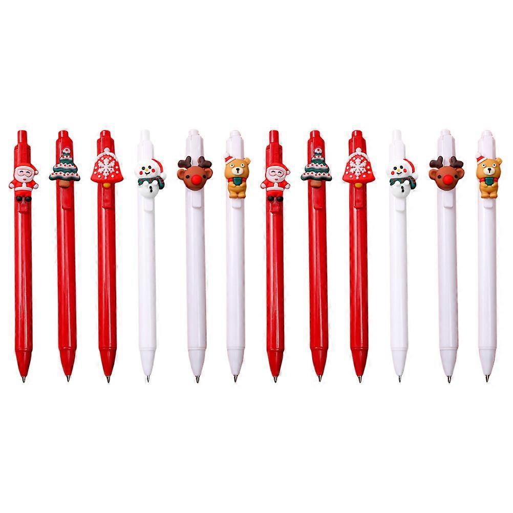 Assorted Color Gel Pens for Writing Use Christmas Theme 24Pcs Marker Pen