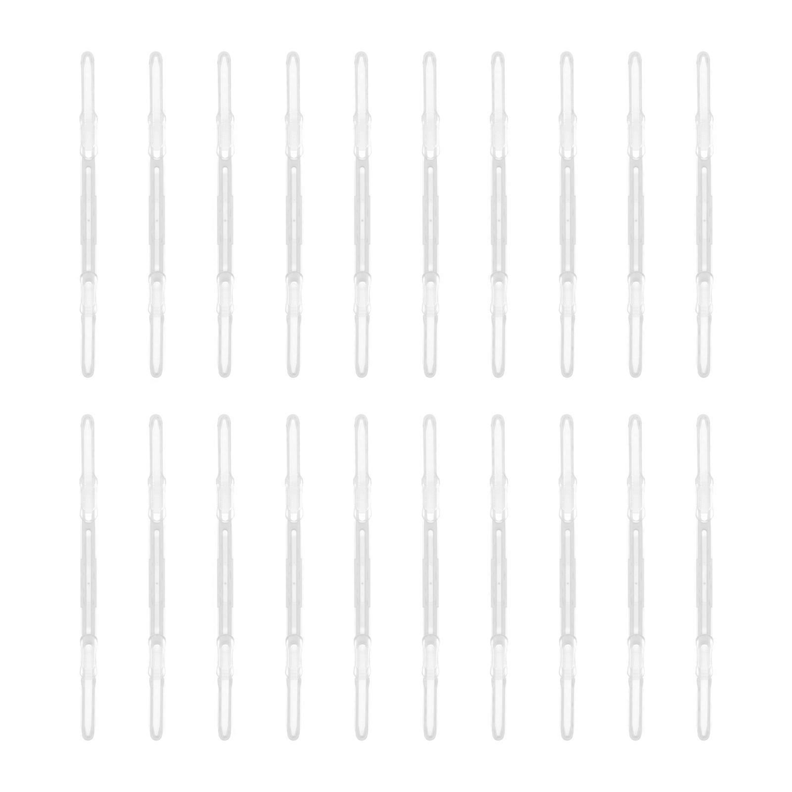 Plastic Multi-Functional Binder Clips for Paper Fasten 40Pcs White Clips