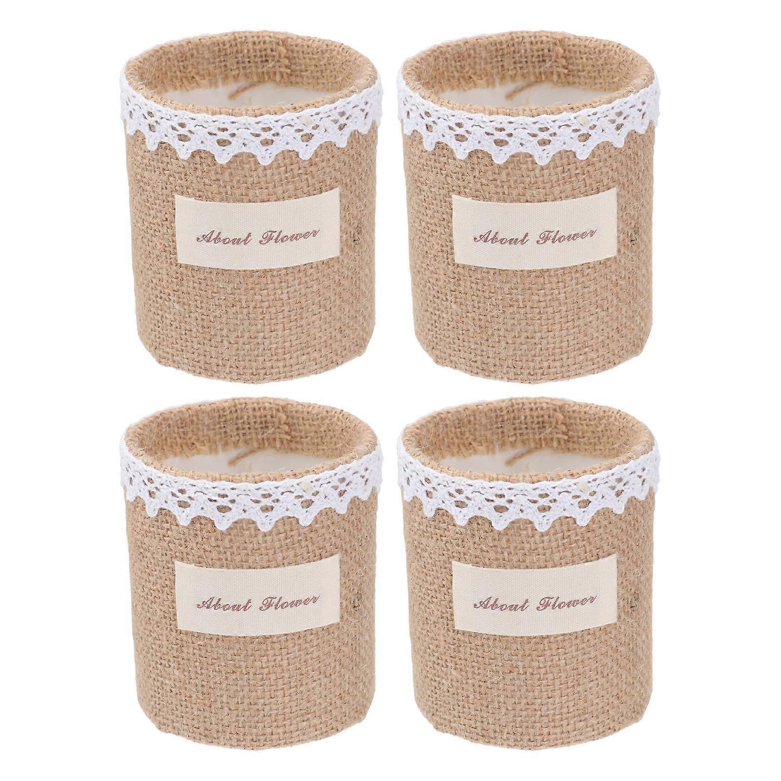 Brown Succulent Case for Multipurpose Storage with 12Pcs Cotton Bags