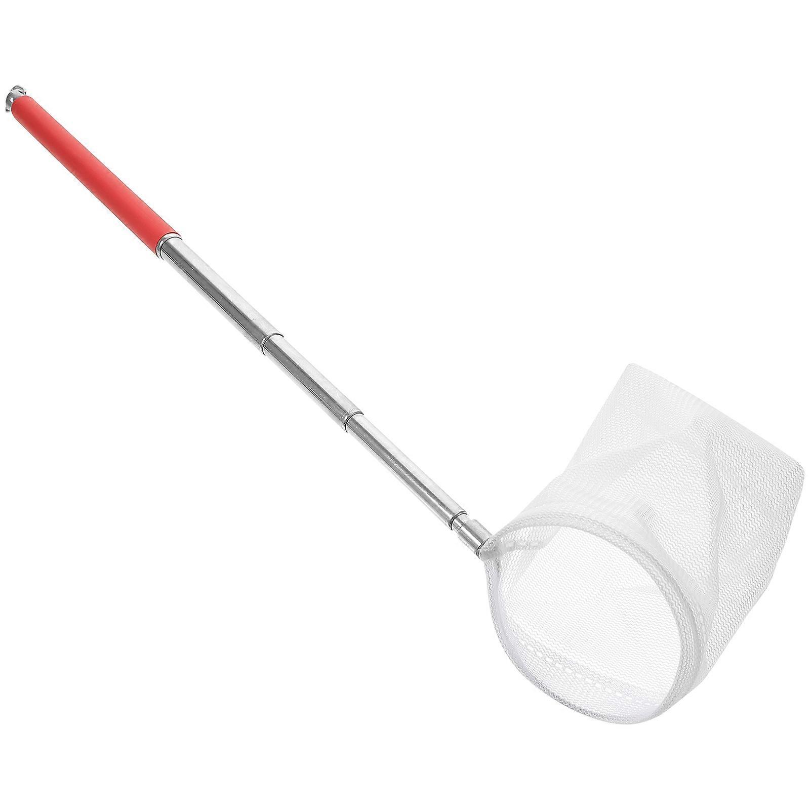 Retractable Shrimp Net for Shrimp Handling Made of Stainless Steel and Nylon Mesh Yellow 20.00X6.00X1.00CM 1Pcs