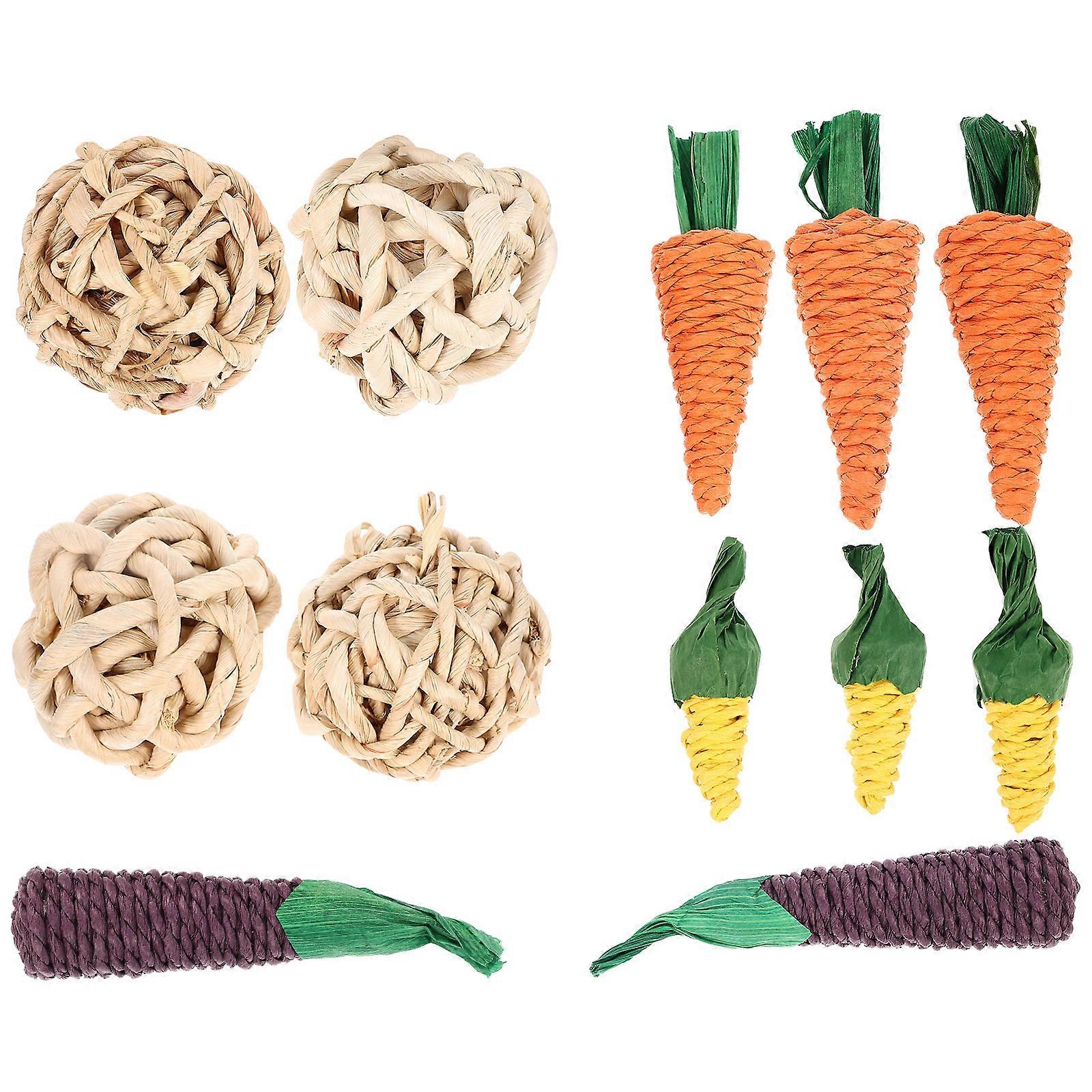 Chew Toy Hamster 60 Pcs Bunny Toy Indoor Pet Use Eggplant Shape Tooth Grinding Solution For Pets