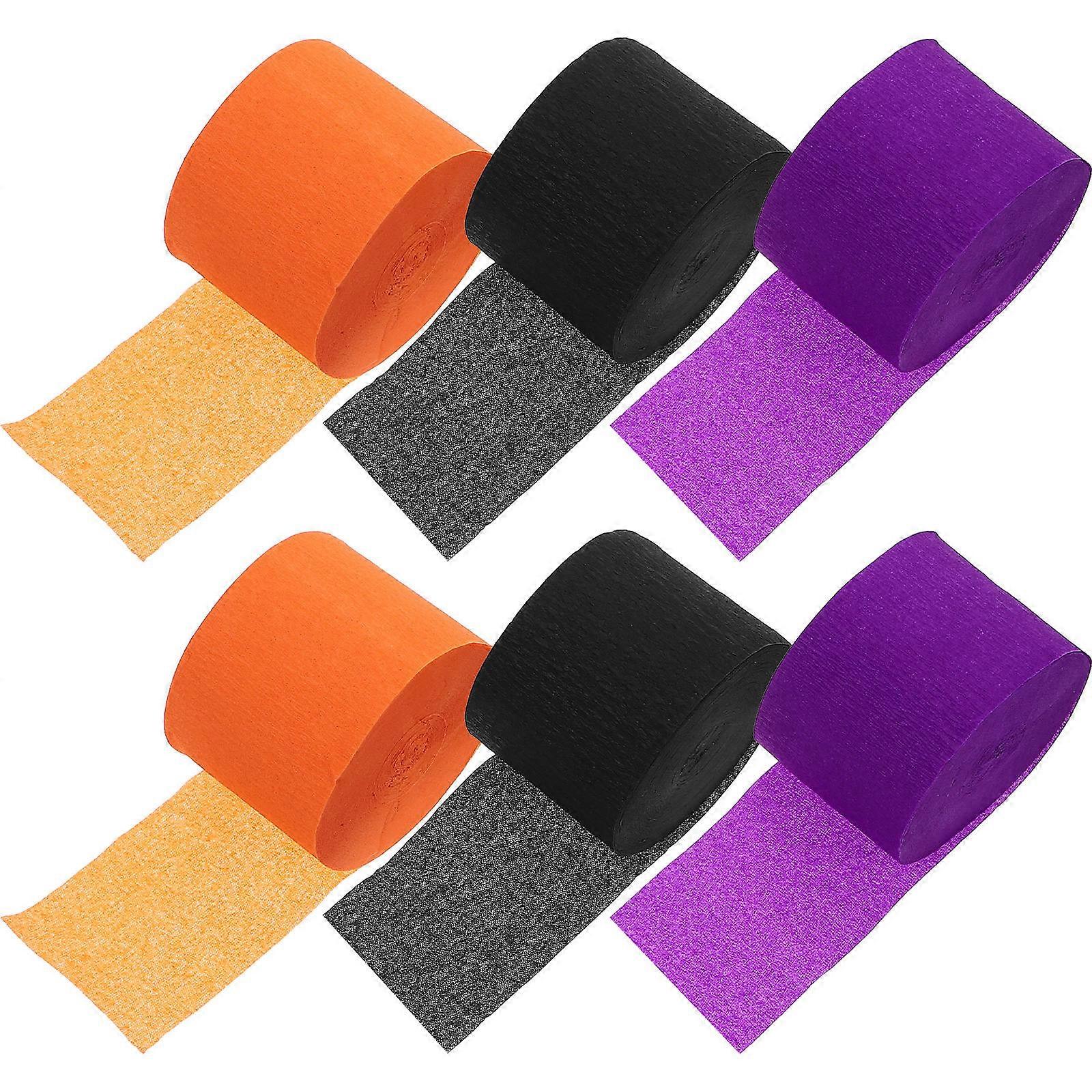Crepe Paper Streamer Rolls for Party Decorating 12Pcs Mixed Colors