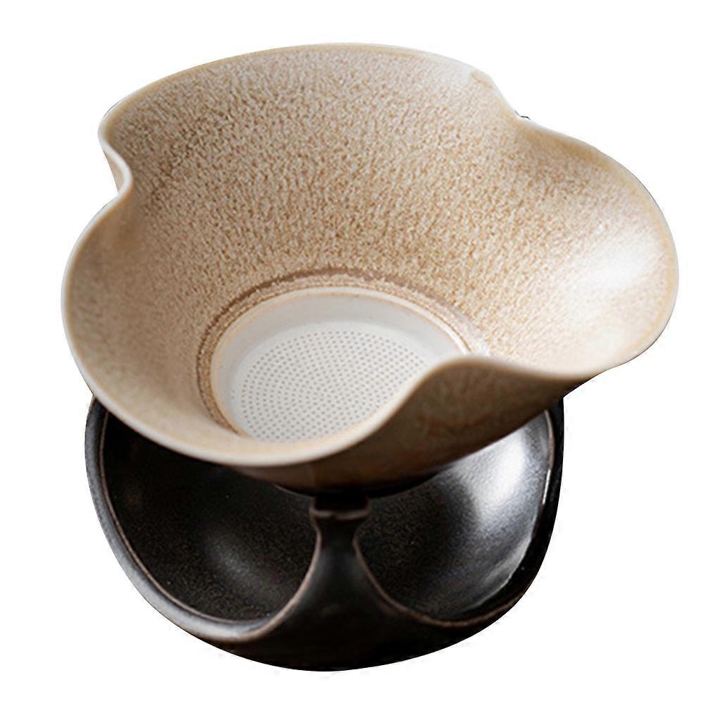 Home Tea Strainer Adornment Ceramic Tea Filter for 2Sets Design