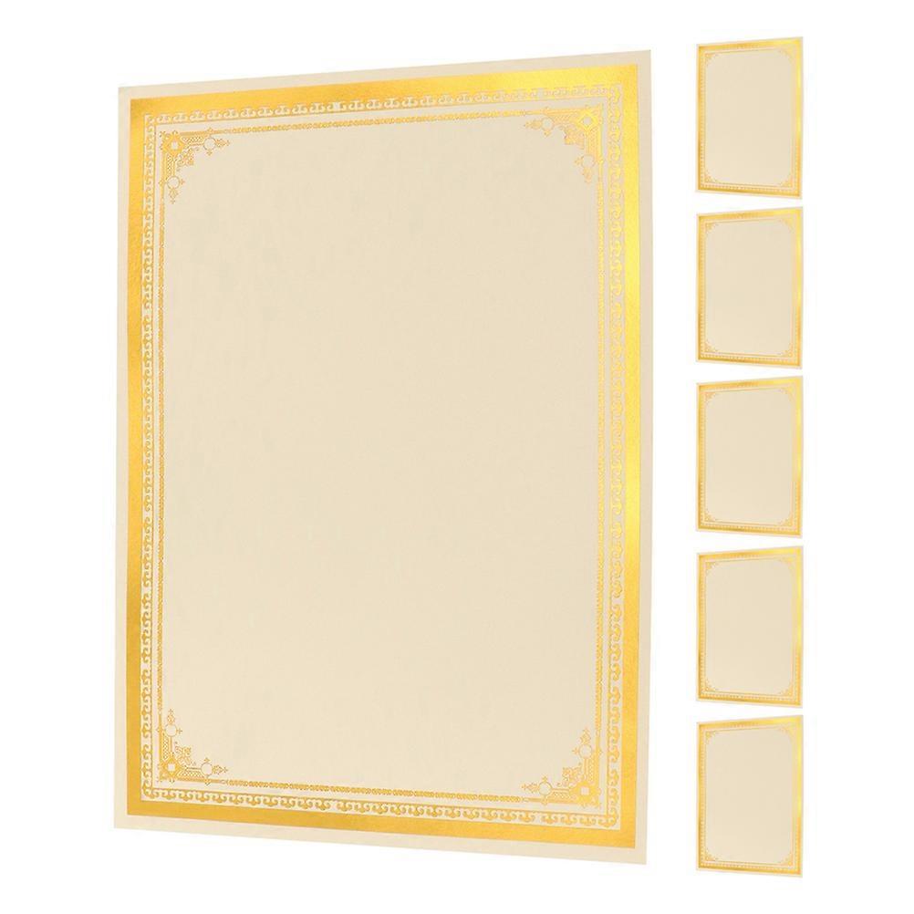 Award Certificate Paper with Gold Foil Border for Office Use 30Pcs