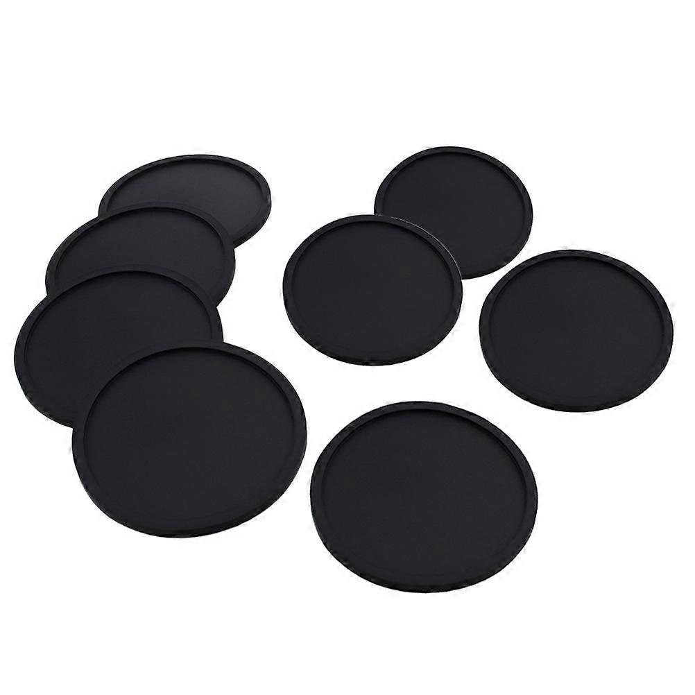 Cup Placemat Silicone Drink Coasters for Protecting Table 24Pcs Black