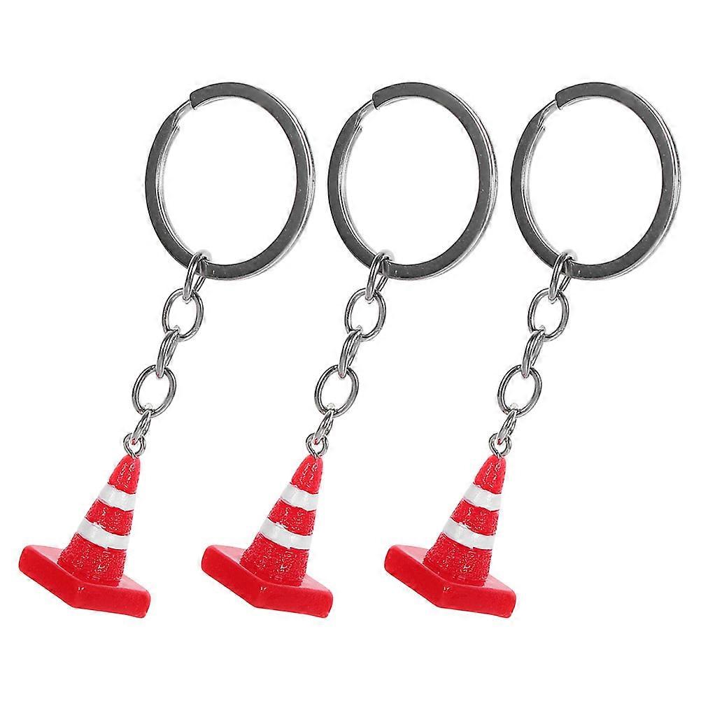 Traffic Cone Keychains Mini Traffic Cone Key Holder for Decoration 6Pcs