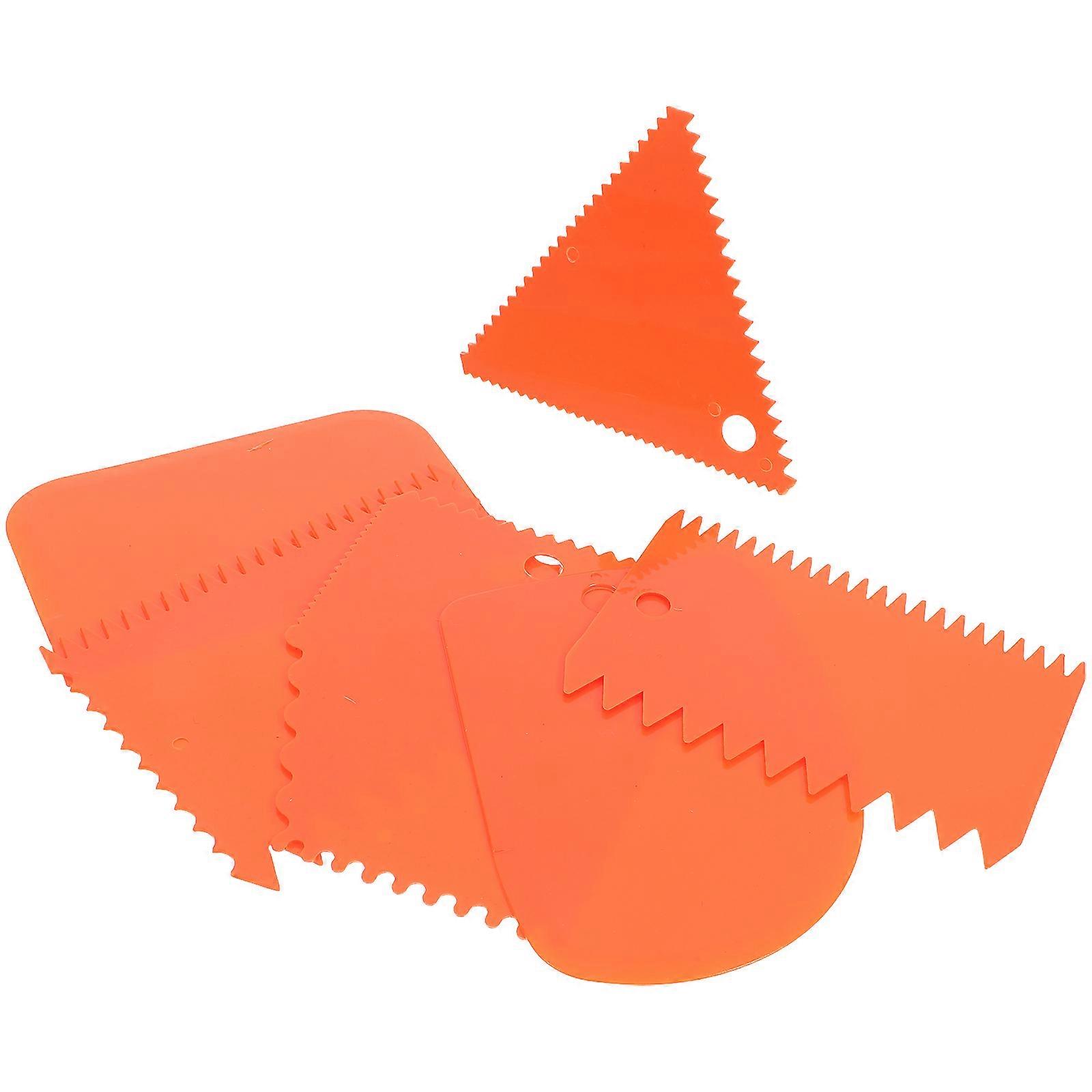 Orange Cake Frosting Smoother for Cake Spreader with 6Pcs Decorating Tools